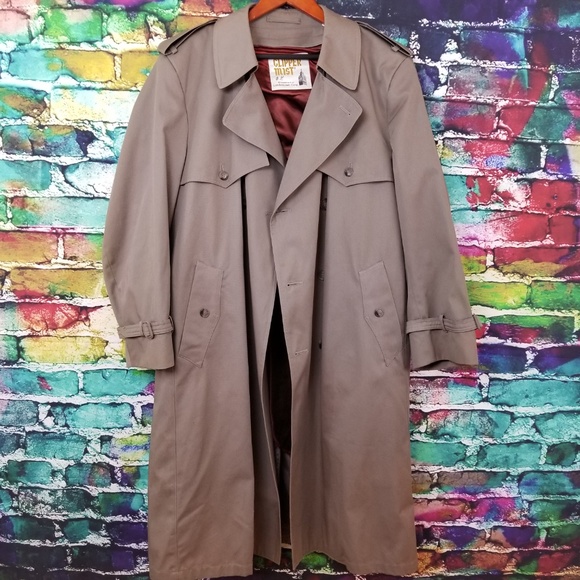 Jackets Coats Clipper Mist By Londontown Khaki Trench Coat Poshmark